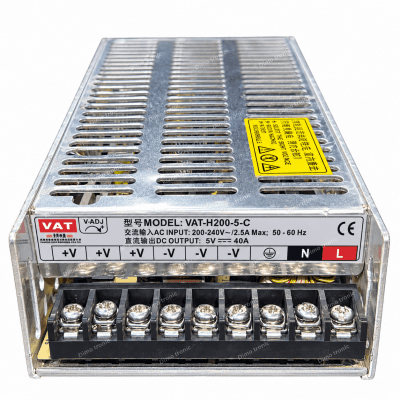 VAT-H200-5-C 200W Switching Power Supply &ndash; 5V 40A, 200&ndash;240VAC
