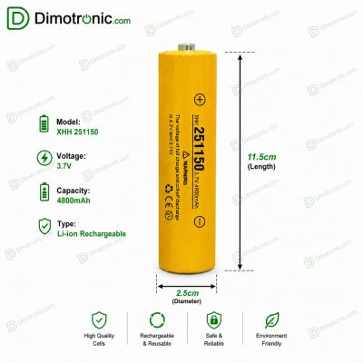 XHH 251150 rechargeable battery 3.7V 4800mAh - 80.3g