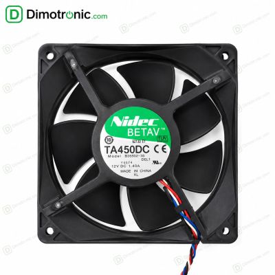NIDEC BETAV DC FAN 12V 1.4A STOCK, MODEL:B35502-35 12cm x 12cm x 3.8cm