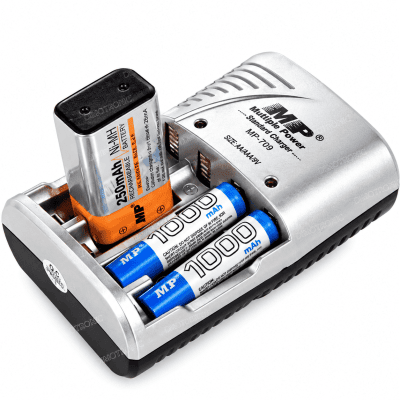 MP Battery Charger For 4 Battery (AA/AAA/9V/Ni-MH/Ni-Cd) MP-908