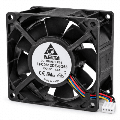 Cooling Fan DELTA WITHOUT HAND | 12 | 1.8 | FFC0812DE-8Q65 | 80X80X38MM (Used like NEW)