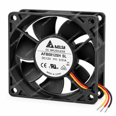  Cooling Fan DELTA | 12 | 0.51 | AFB0812SH SL | 80X80X25.4 MM (Used like NEW)