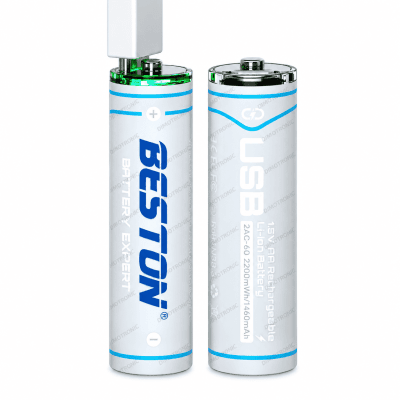 2xAA Beston Beston-2200mAh Li-ion 1.5V Rechargeable Batteries
