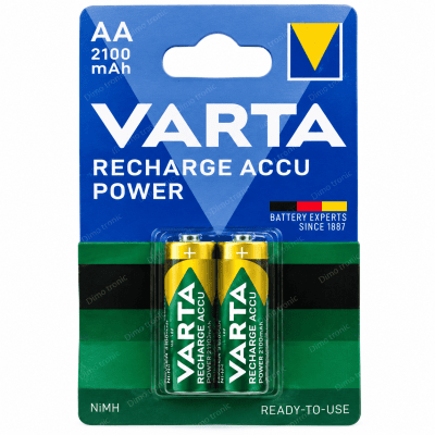 2xAA Varta-2100mAh Ni-MH 1.2V Rechargeable Batteries
