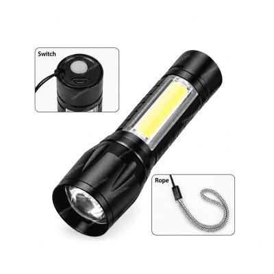 Mini Zoom Flashlight 3x1 (Rechargeable Type-C)