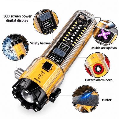 Strong Zoom Flashlight (F-37) Rechargeable